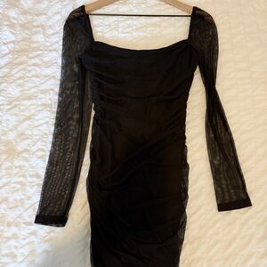 Princess Polly Black Mesh Dress